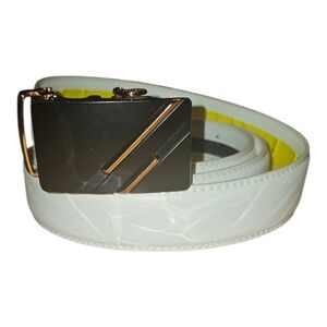 Men's White and Black Belt